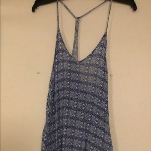 Blue, loose fitting tank top